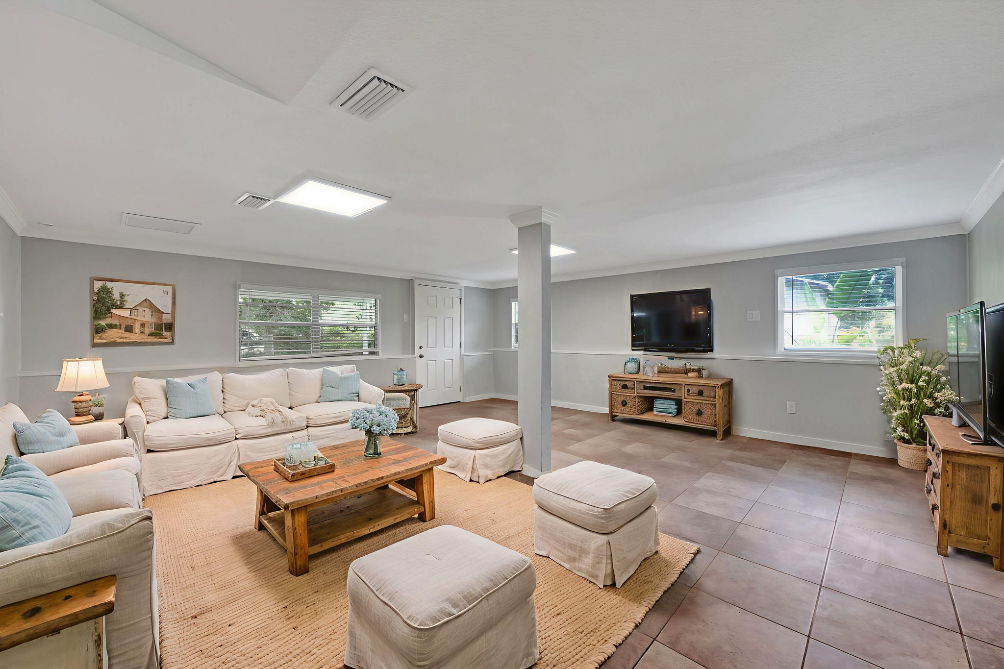 Great Room Staged as Living Room