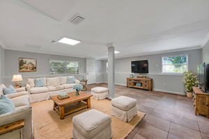 Great Room Staged as Living Room