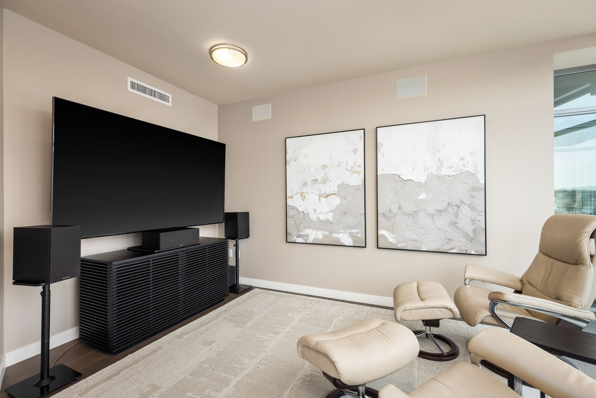 Media Room with Blackout shades