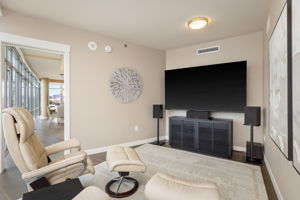 Media Room is off the Kitchen