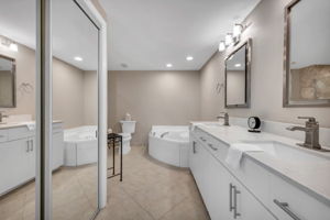 Primary Bathroom with large walk-in closet