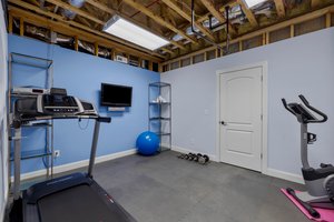 Basement workout space