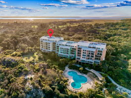 Shipwarch Aerial Pool to River View