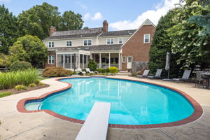 Rear Elevation with Pool