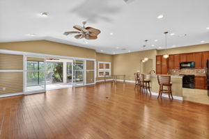 Kitchen, Dining, and Living Rooms