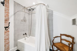 Bathroom 3 with exposed Chicago brick