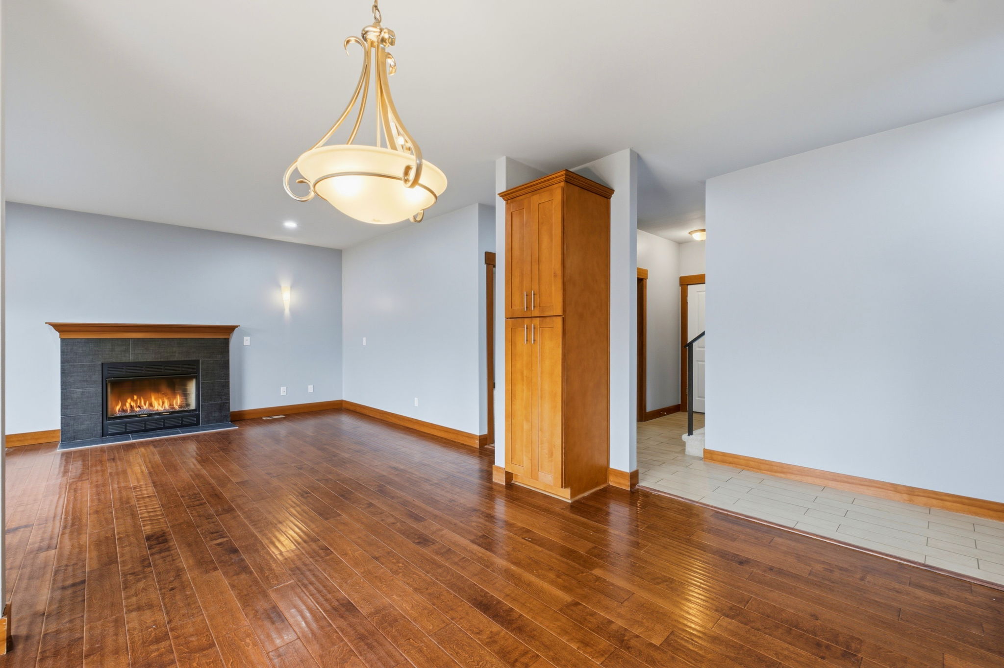 Additional storage for main level living room