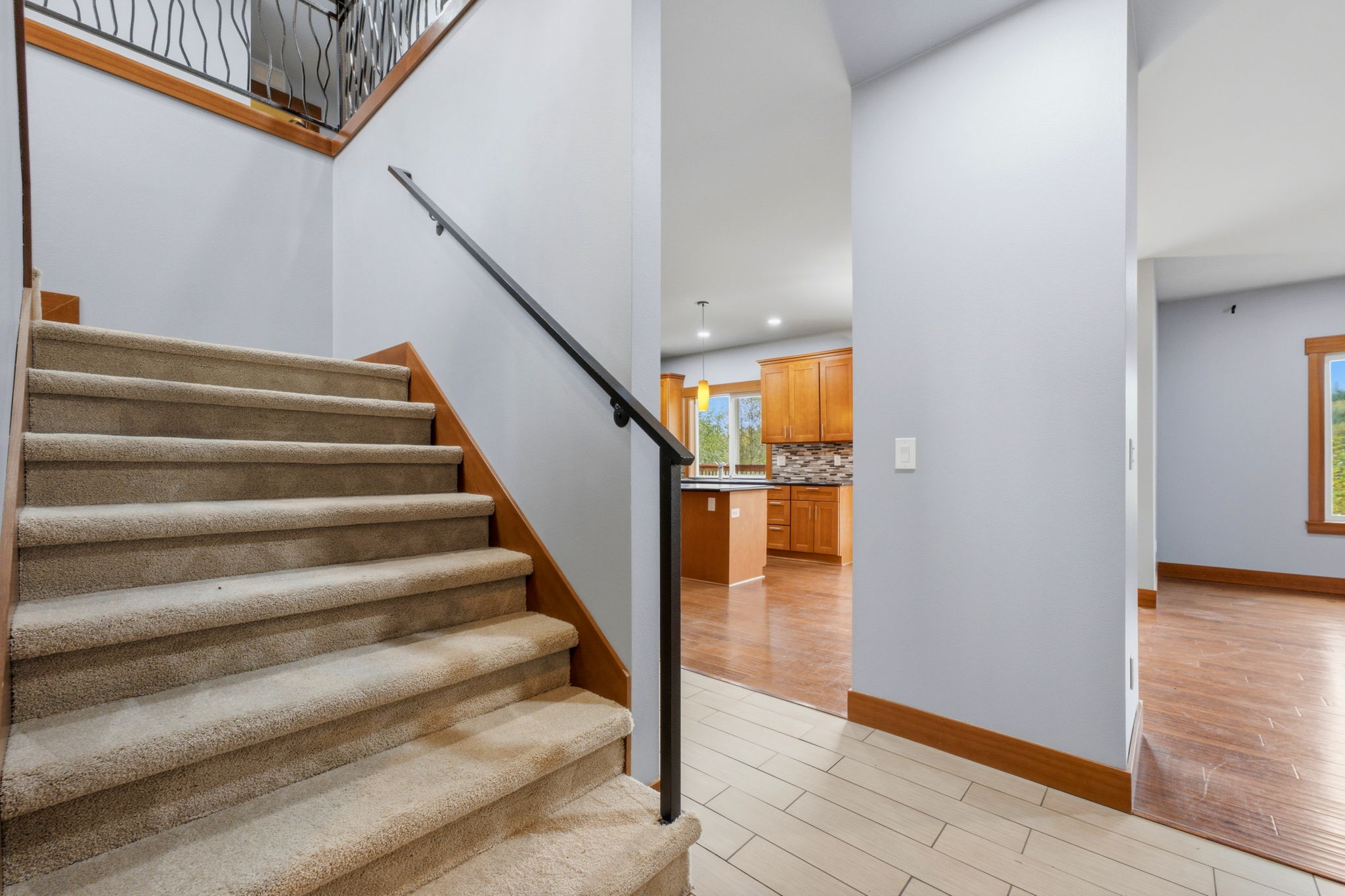 Main level stairs going up