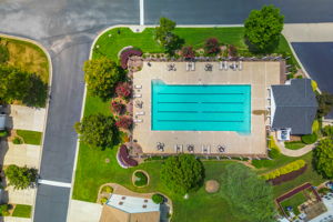 Diving board view, kidding. Community Pool