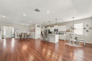 Living Room, Kitchen, Dining Room