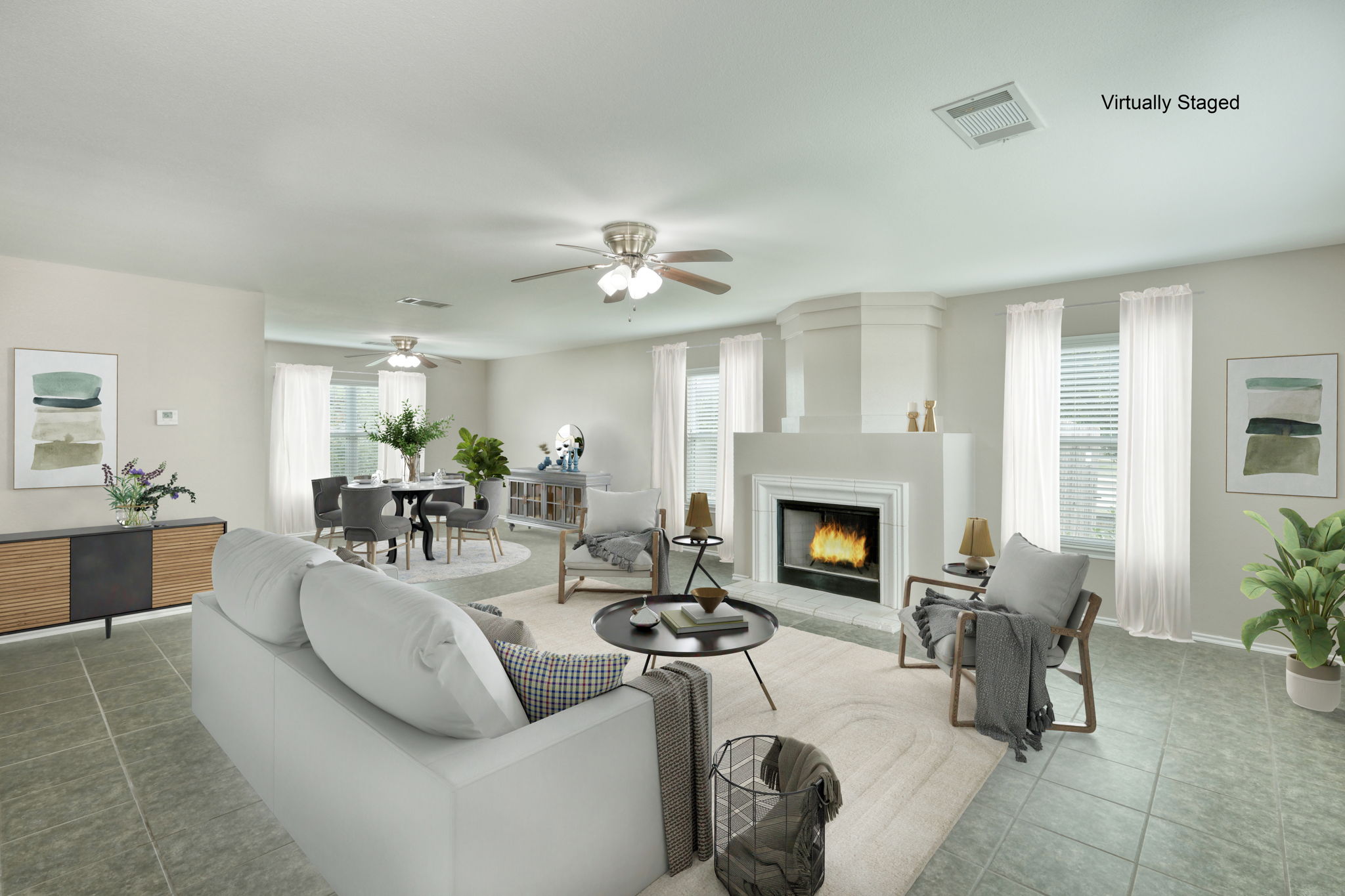 Living Room Virtually Staged