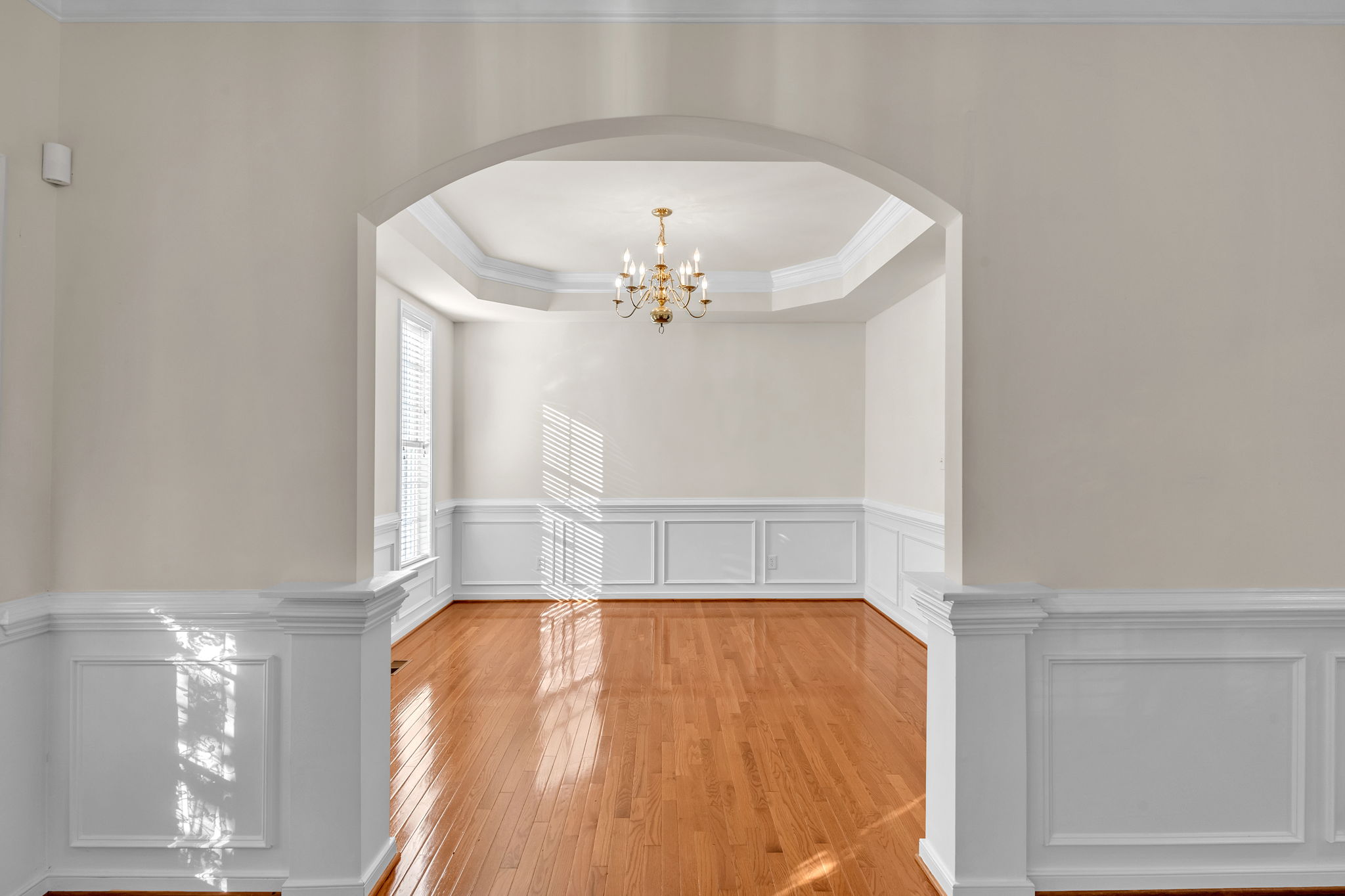 DINING RM TRAY CEILING W/ WAINSCOTING