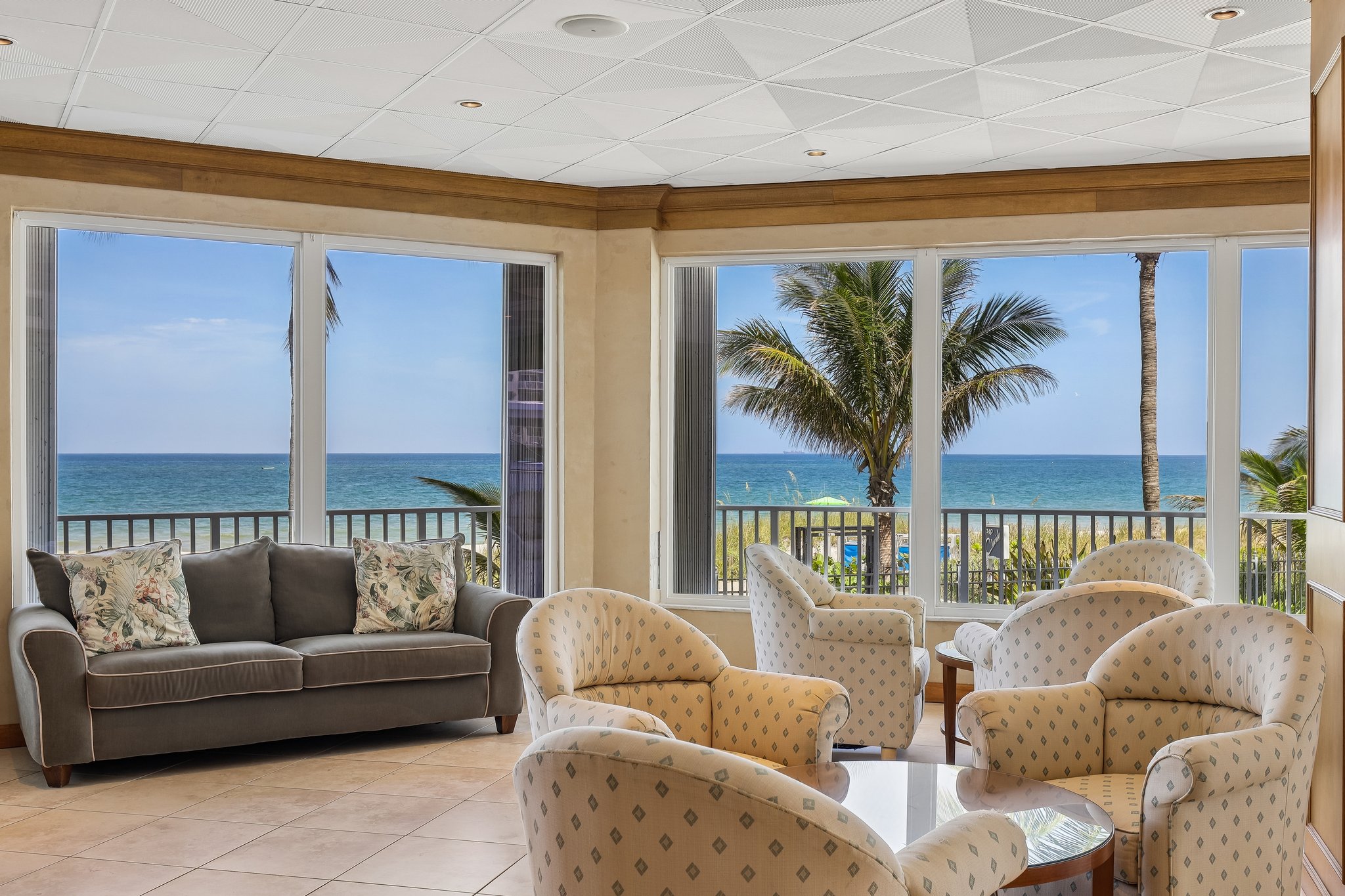 This lounge will be remodeled. See renderings.
