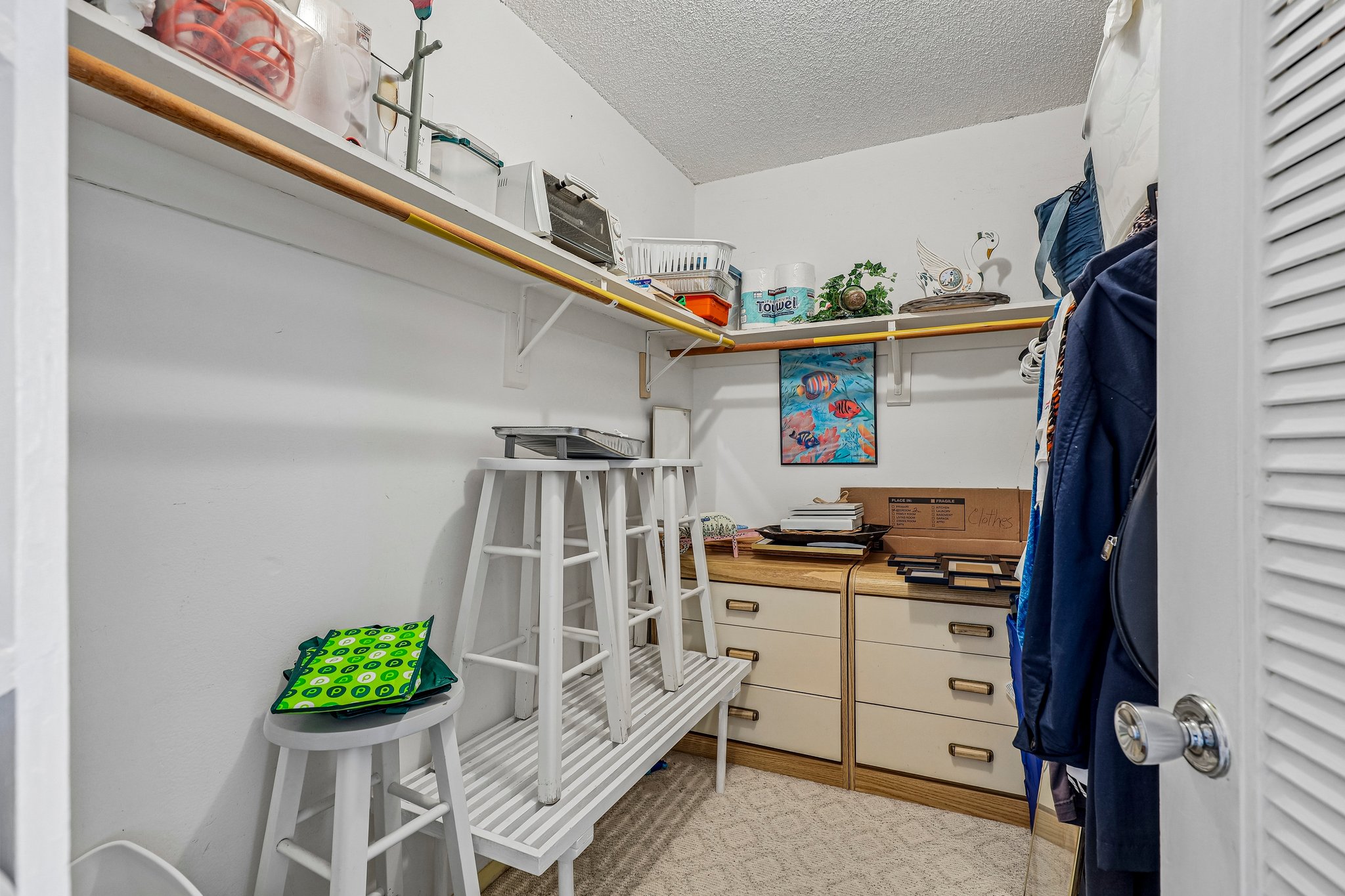 Spacious walk-in closet