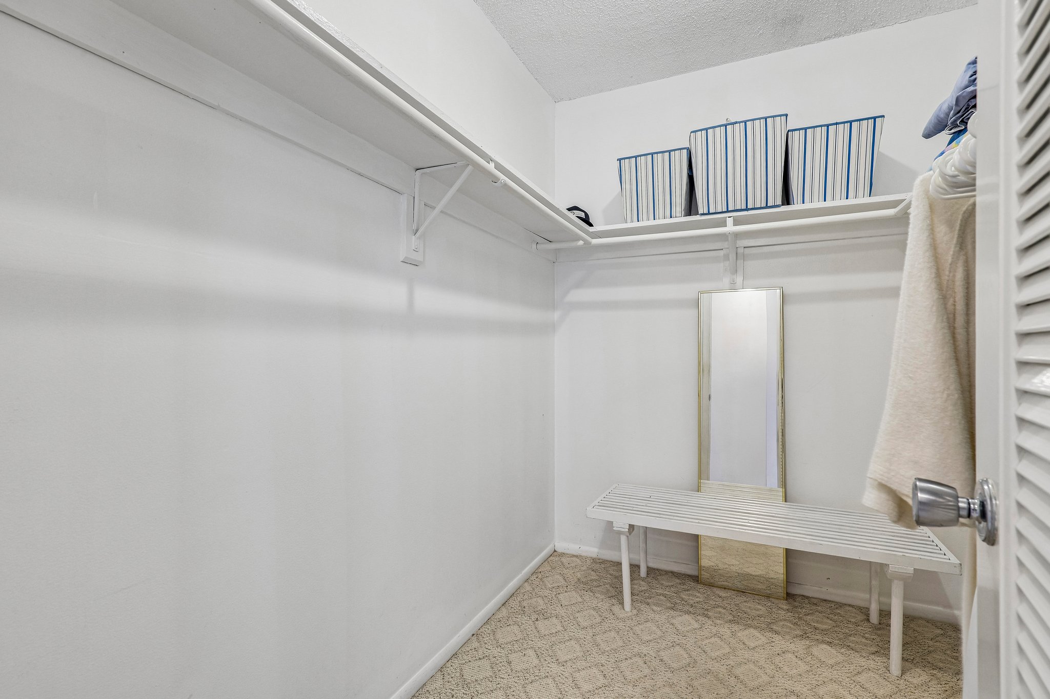Spacious walk-in closet