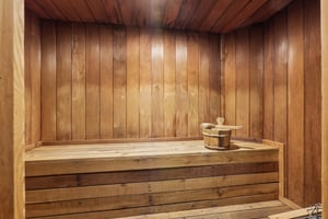 Hot saunas in the pool bathrooms