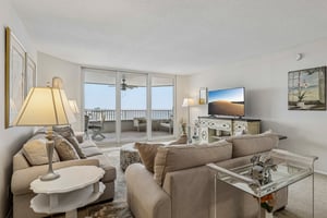 Large living room with endless ocean views