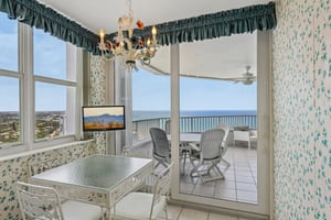 Ocean views from the kitchen dining area
