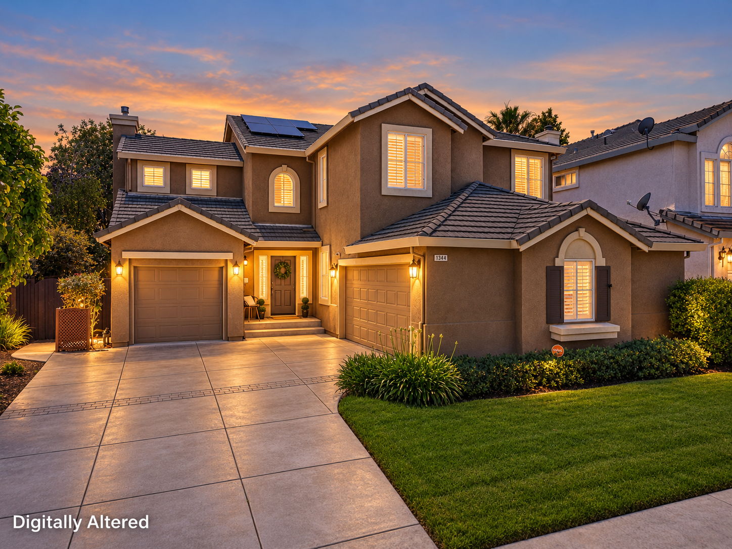 Twilight Front Exterior - Digitally Altered