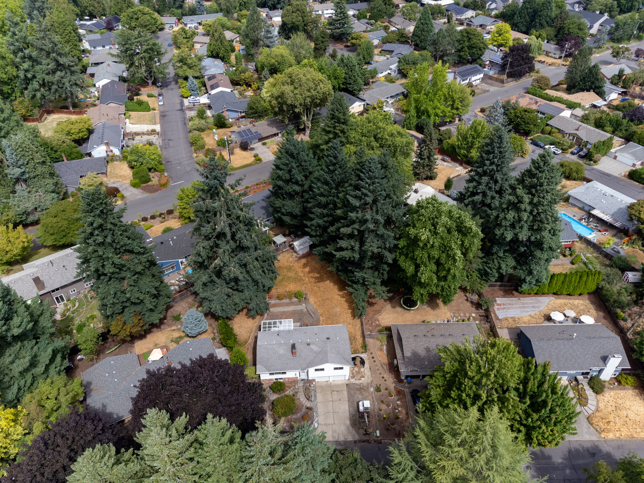 Aerial view of micro-neighborhood