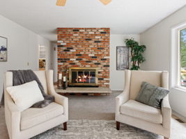 Living Room - Wood Fireplace