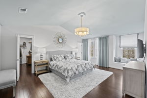 Primary Bedroom with Vaulted Ceiling