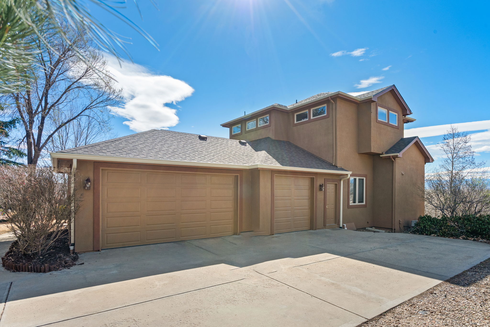 3 Car garage and room to park off street