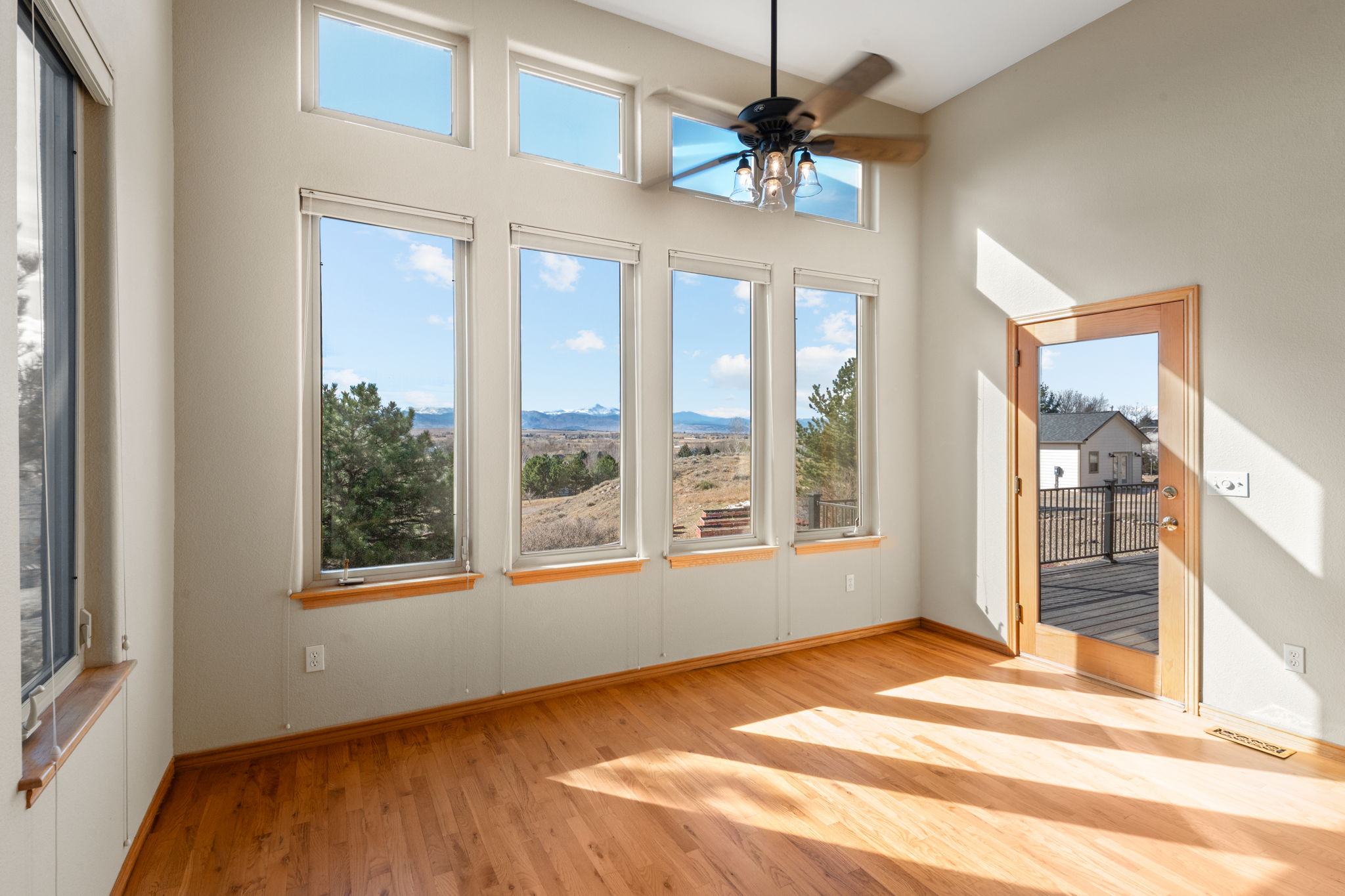 Wall of windows with Mountain Views