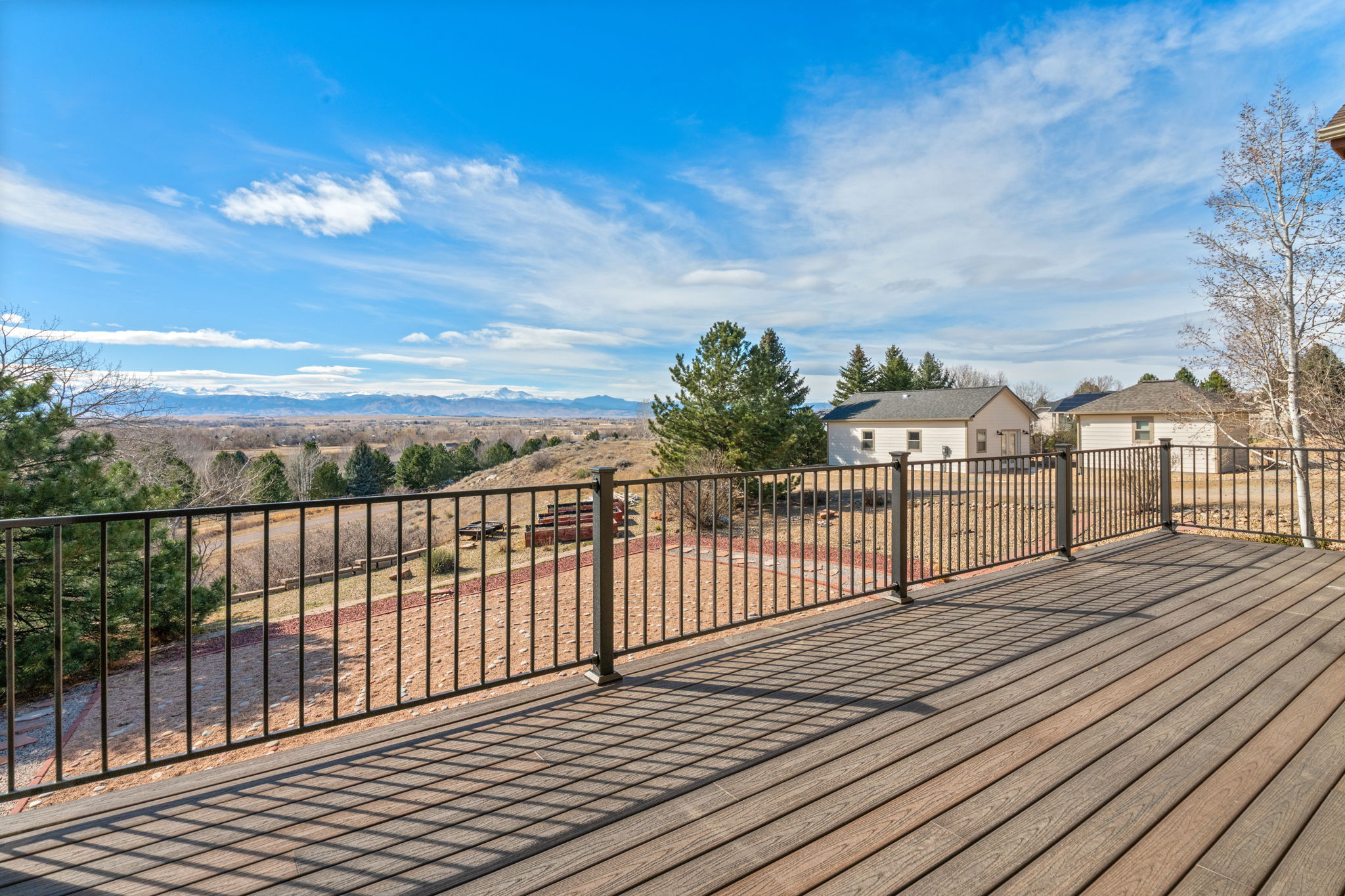 West Facing Deck, access to Office, Living and Kitchen