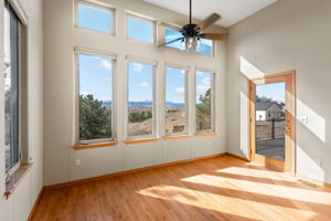 Wall of windows with Mountain Views