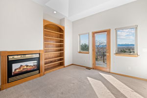 Main Level Office, built-ins, fireplace, Deck and Views!