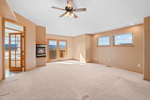 West Facing Primary with Fireplace and Views