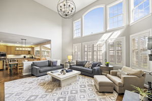 Family Room with Two-Story Windows