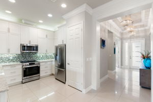 Kitchen and entry