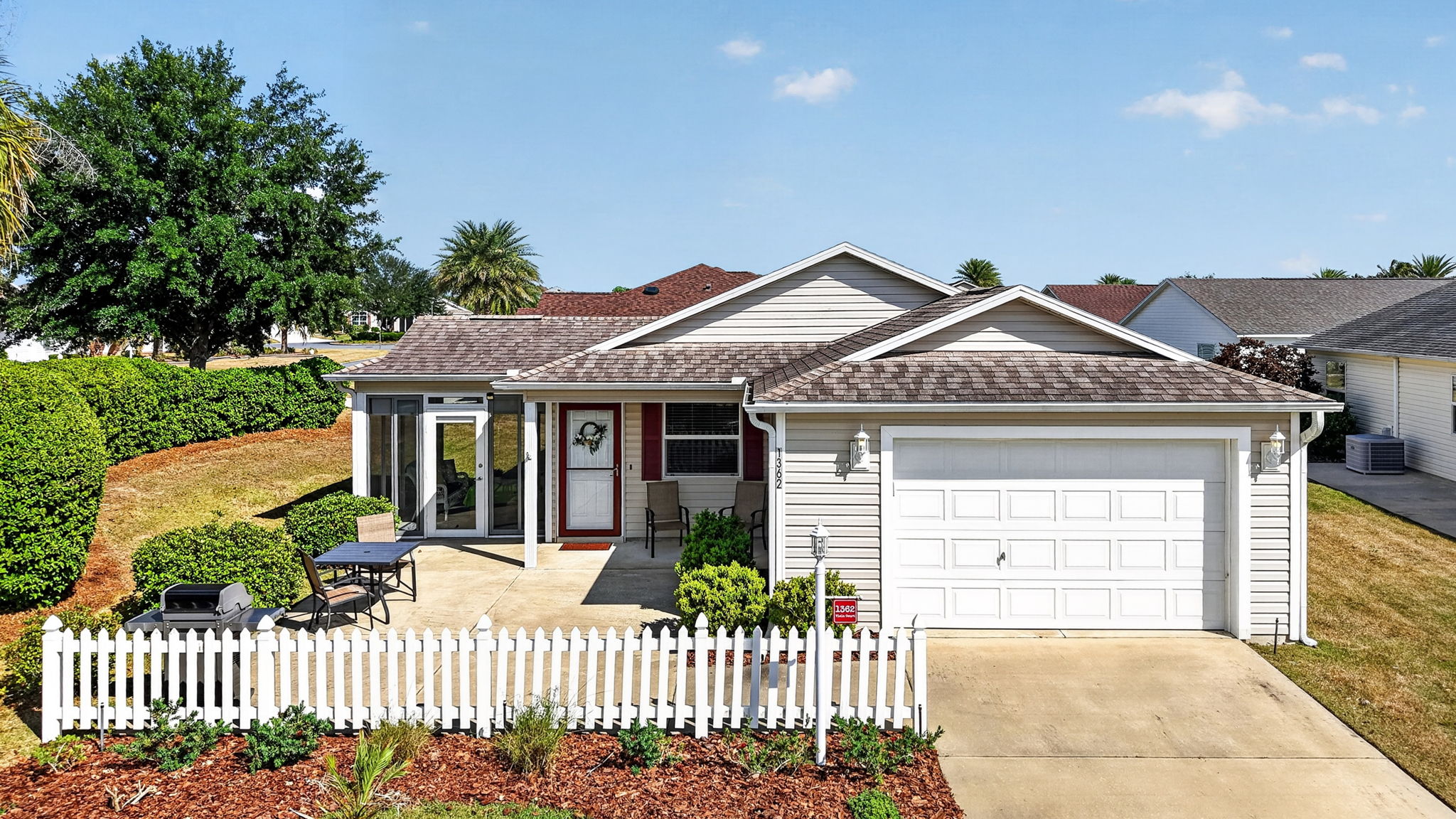 Front Elevation with Large Corner Lot and Privacy Landscaping