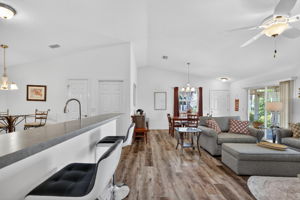 Kitchen, Living, and Dining Rooms