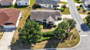 Aerial Side Elevation with Large Corner Lot and Privacy Landscaping