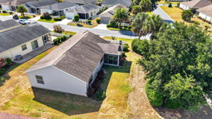 Aerial Side Elevation with Large Corner Lot and Privacy Landscaping