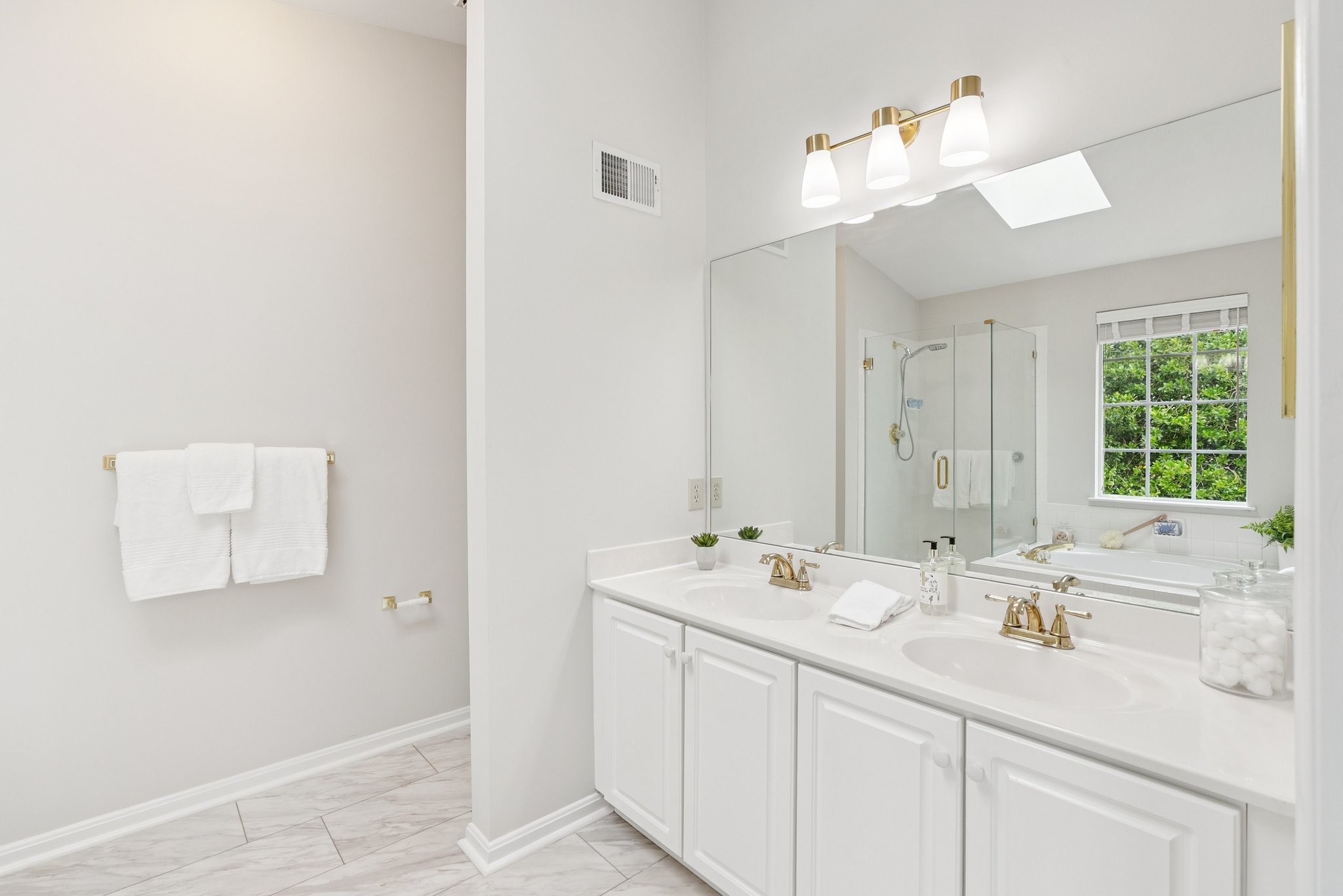 Primary Bathroom with Dual Vanities