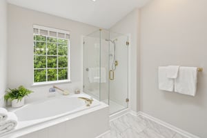 Primary Bathroom with Soaking Tub & Separate Shower