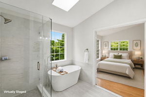 Primary Bathroom with Soaking Tub and Separate Shower