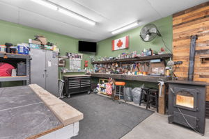 Coal Stove in Garage