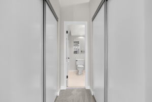 Bedroom Hallway with Two Closets