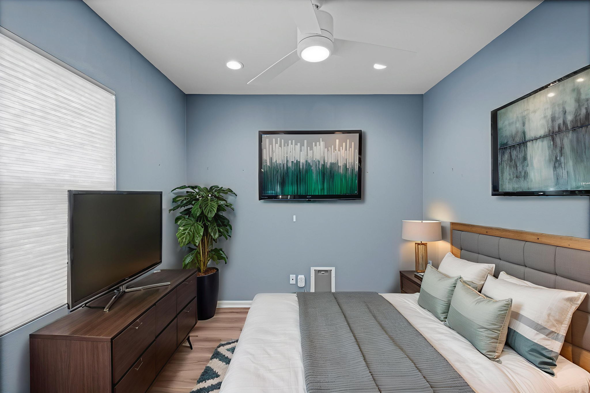 1 of 2 Bedrooms in the front of home