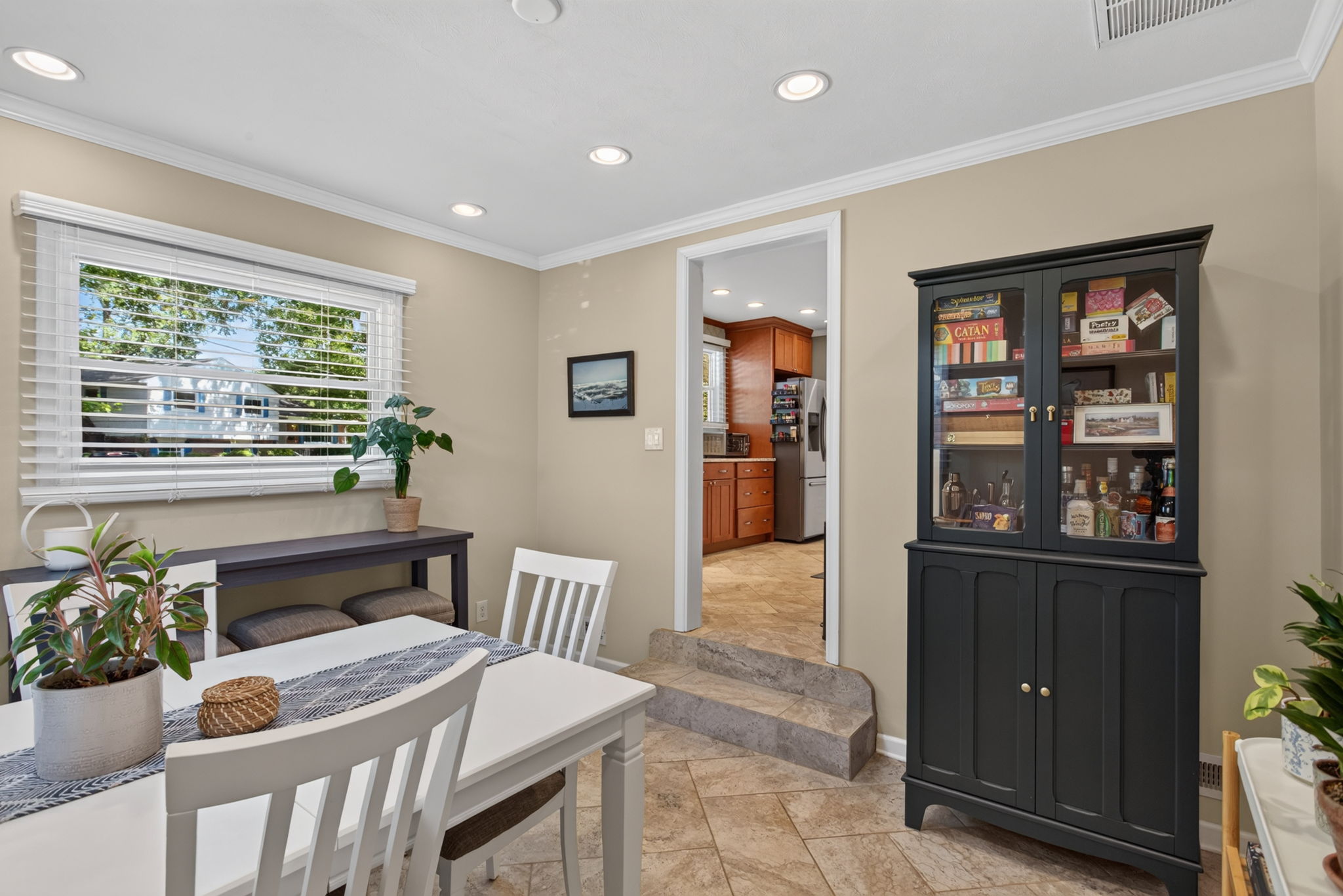 Kitchen Overlooks Dining.