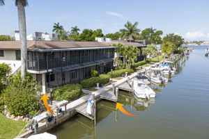 Aerial perspective highlighting the unit's direct access to the intersecting canal system and local mangrove preserves.
