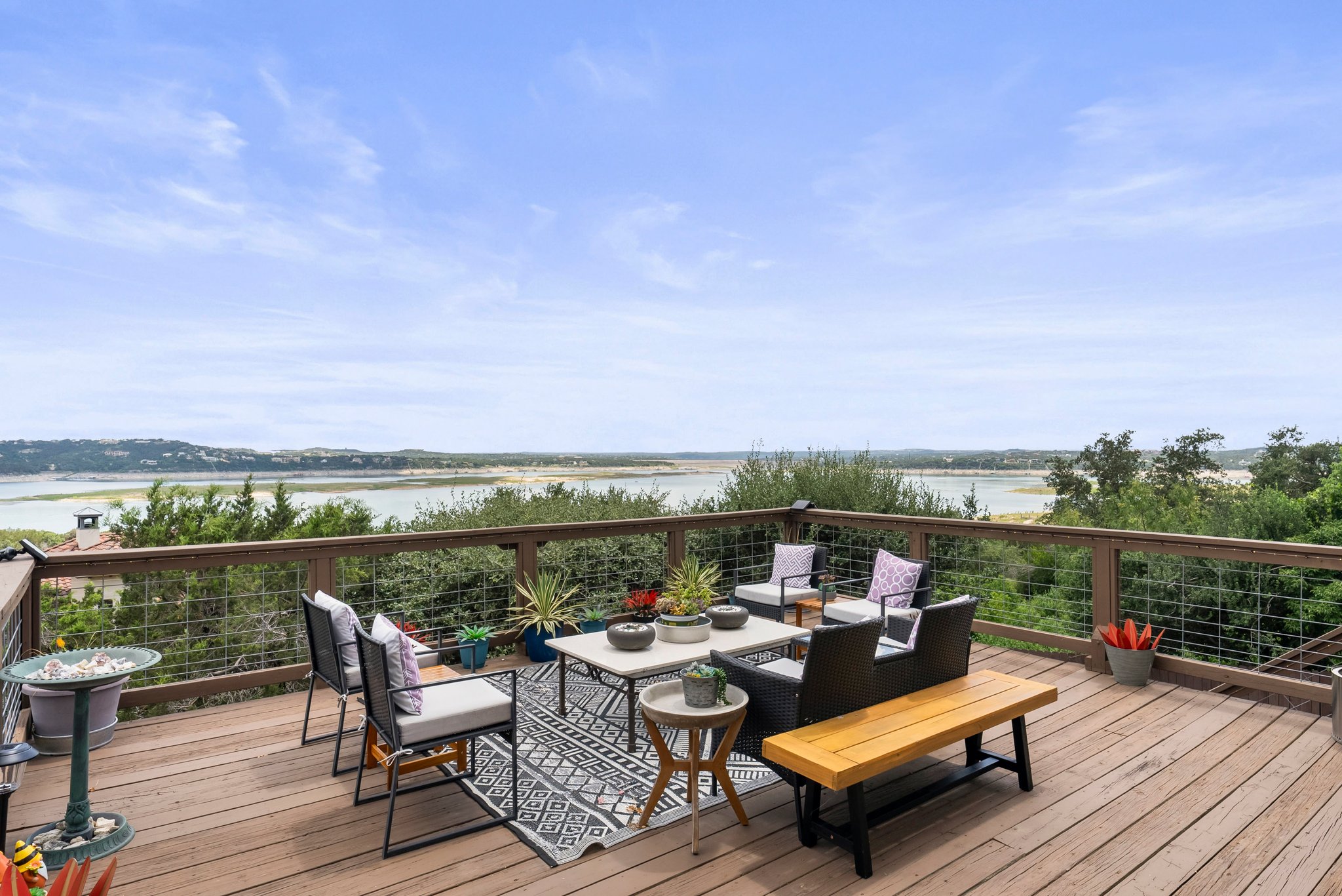 Entertain and dine on the back deck and soak in the gorgeous views of Lake Travis