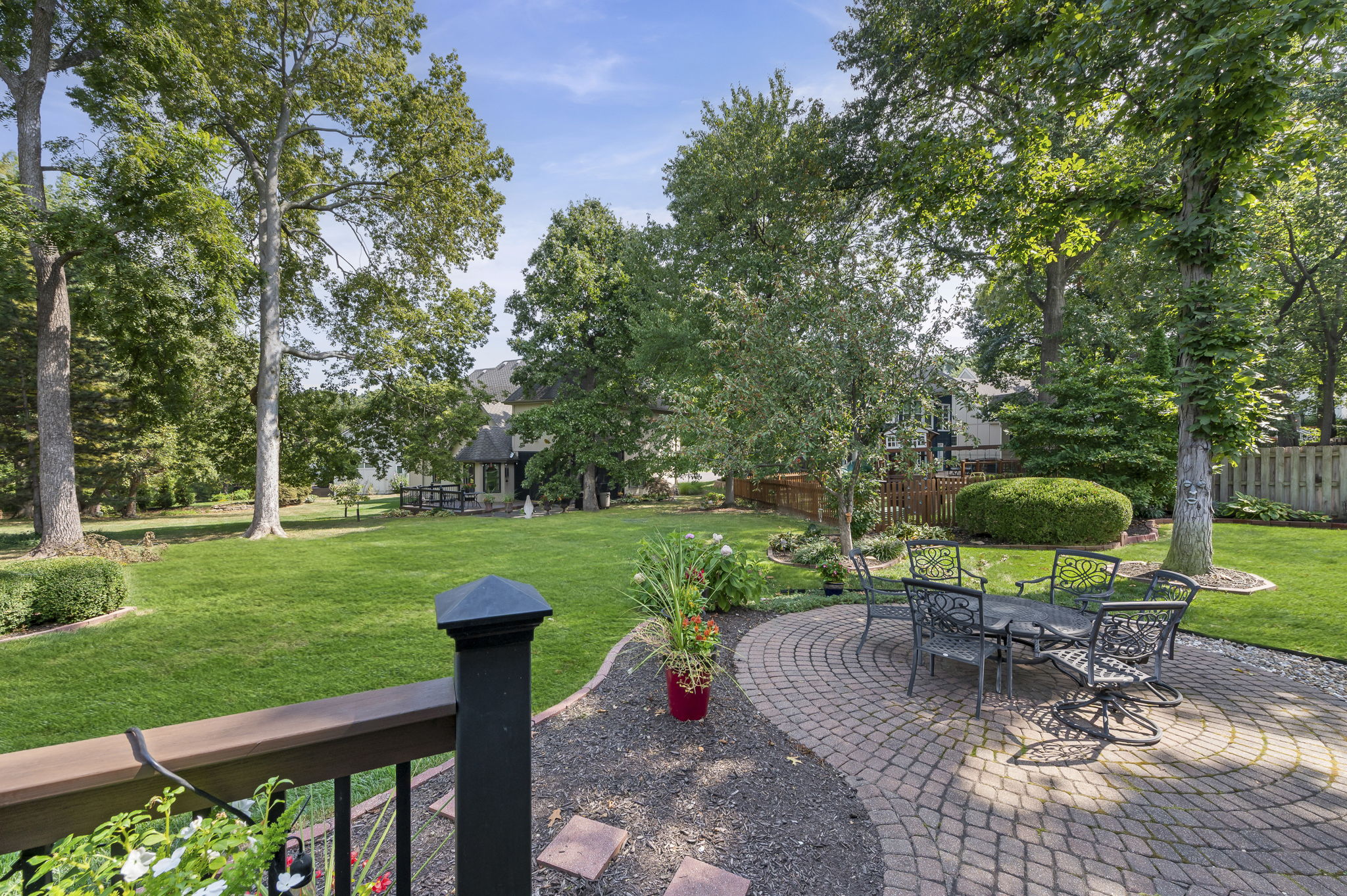 Circular Patio and Yard