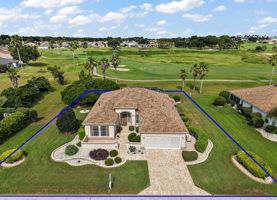 Aerial Front Elevation with Property Lines