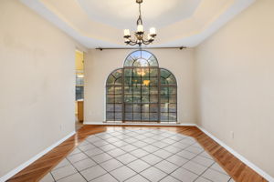 Formal Dining Room finished in tile & wood